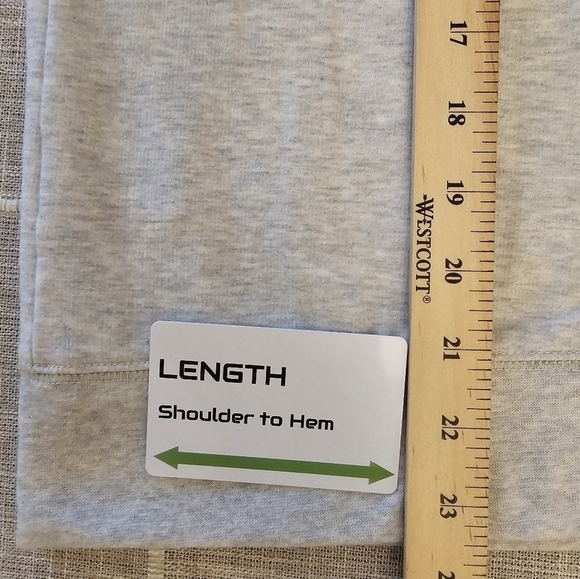 Eddie Bauer Medium Cotton Blend Stripe Grey Sweatshirt - Picture 8 of 8